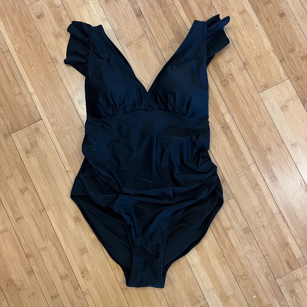 XL - Latched Mama Lace Up Nursing Swim One Piece